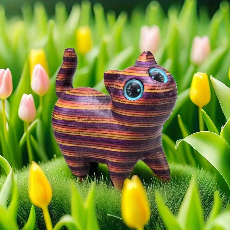 

1pc Rainbow Wood Hand- Cat Home Decoration Office Desk Decoration Gift