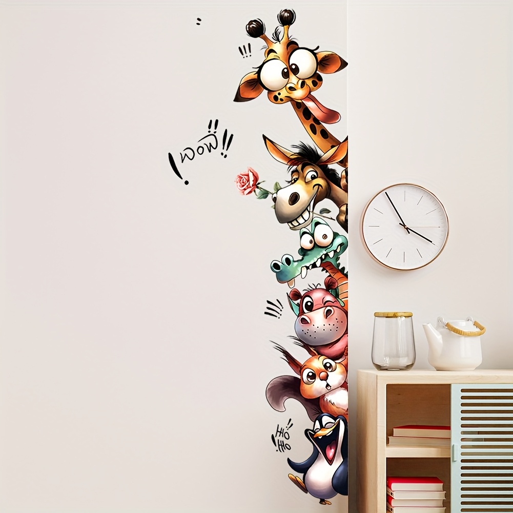 Image of Animal Wall Stickers On The Door Are Used For Room Wall Stickers, Room Decoration, Home Decoration, Decoration
