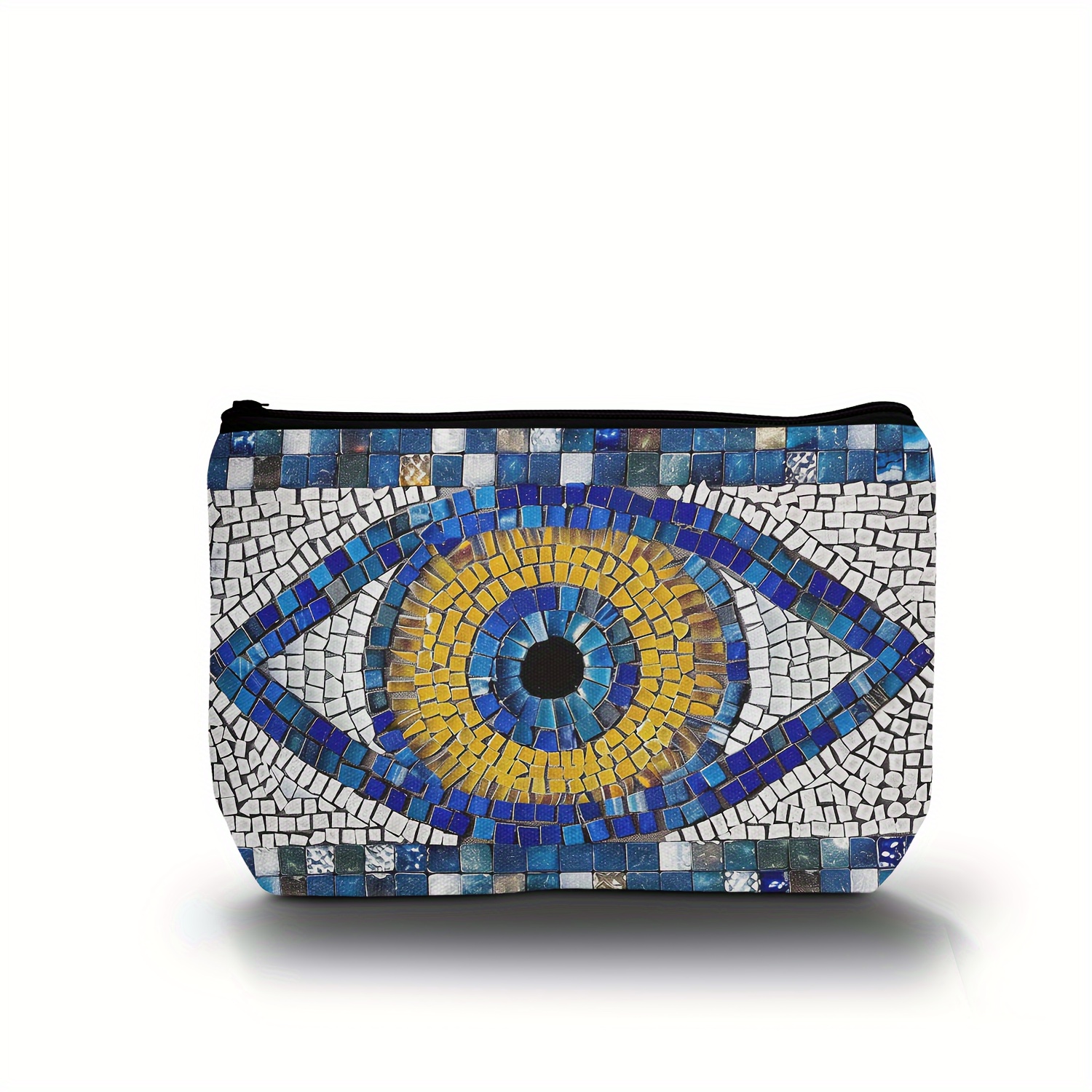 

1pc Evil Eye Pattern Makeup Bag, Travel Storage Bag, Multi-functional Portable Toiletry Bag
