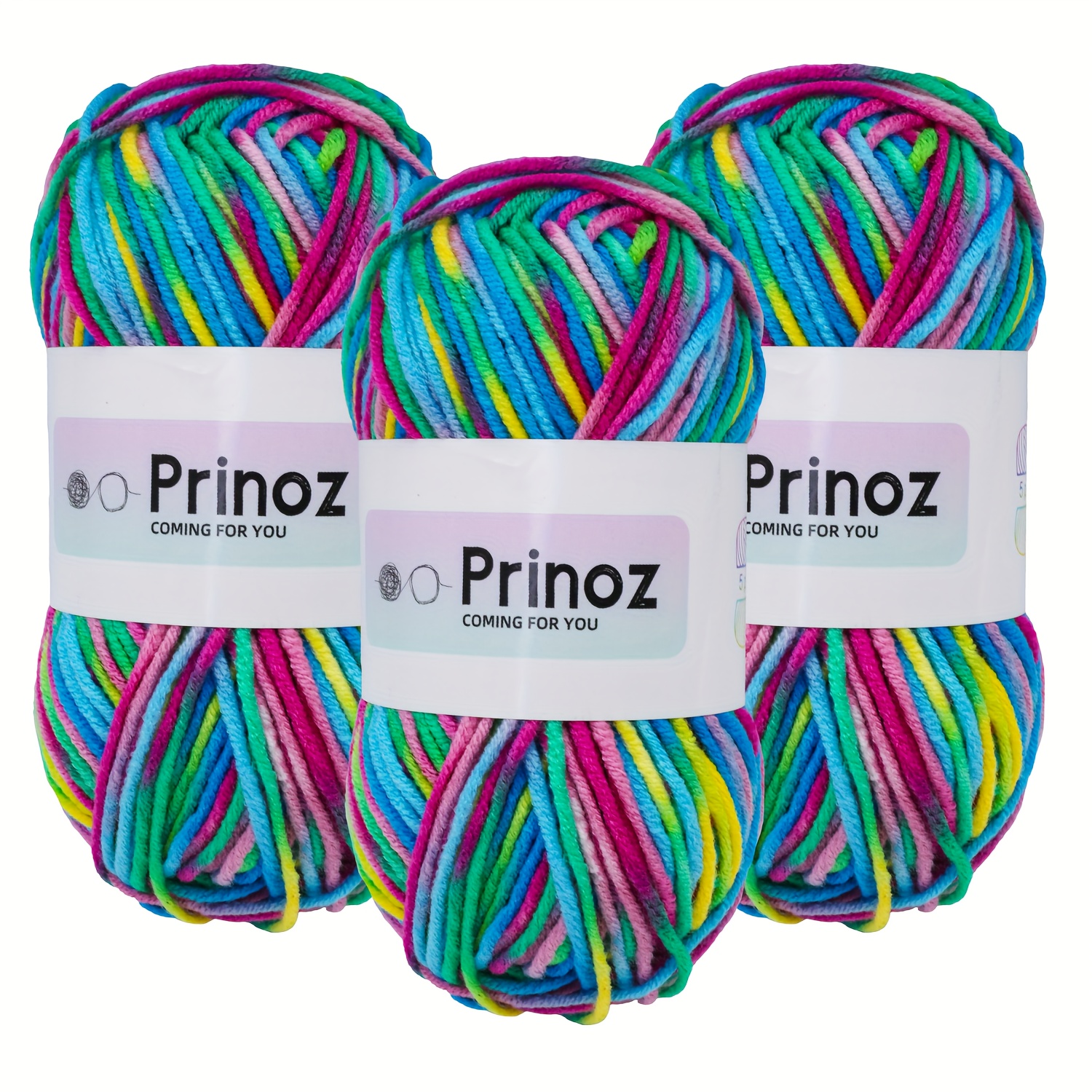 

3rolls 5 Strands Of Colored Yarn, Diy Yarn For Crocheting And Knitting Sweaters, Dolls, Hats, Flowers, Etc 50g/1.76oz Acrylic Yarn