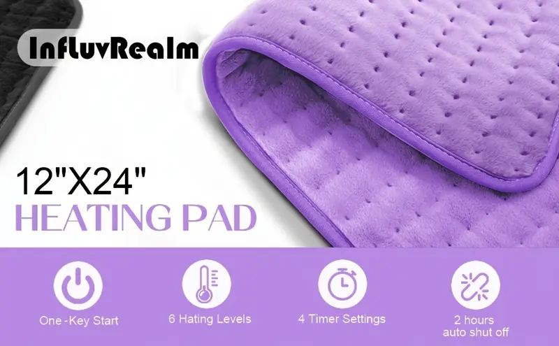 heating pad for back neck and shoulder soft flannel blankets electric blanket with 6 heat settings auto shut off machine washable birthday gifts for women men local warehouse Product details 0