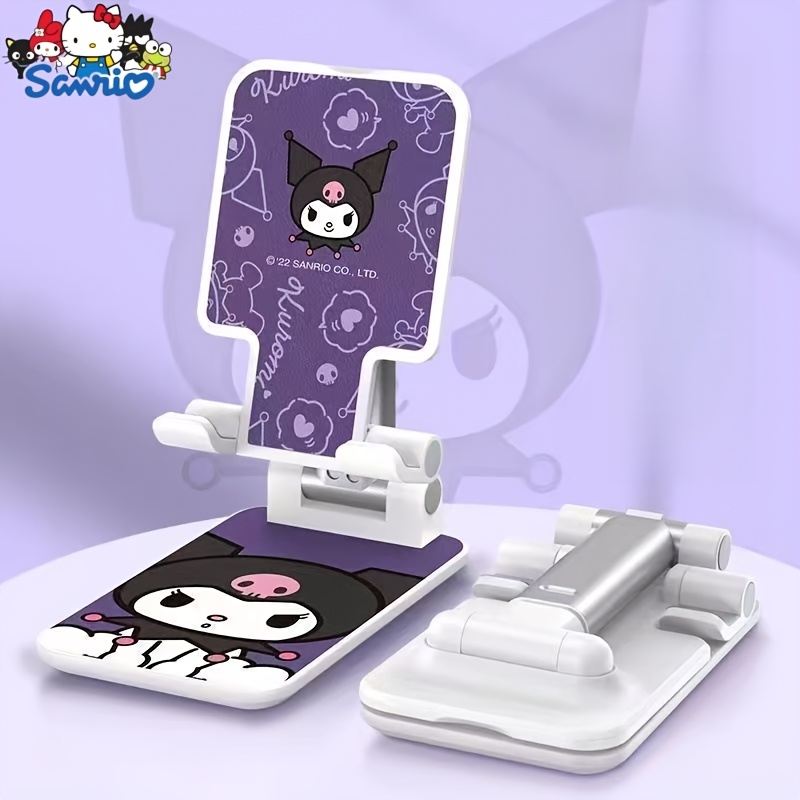 Kuromi, Hello Kitty Adjustable Phone Stand, Foldable Desktop Stand For Lazy Use, Compatible With Phones And Tablets, Multi-functional Streaming Device, Convenient For Outdoor Carrying