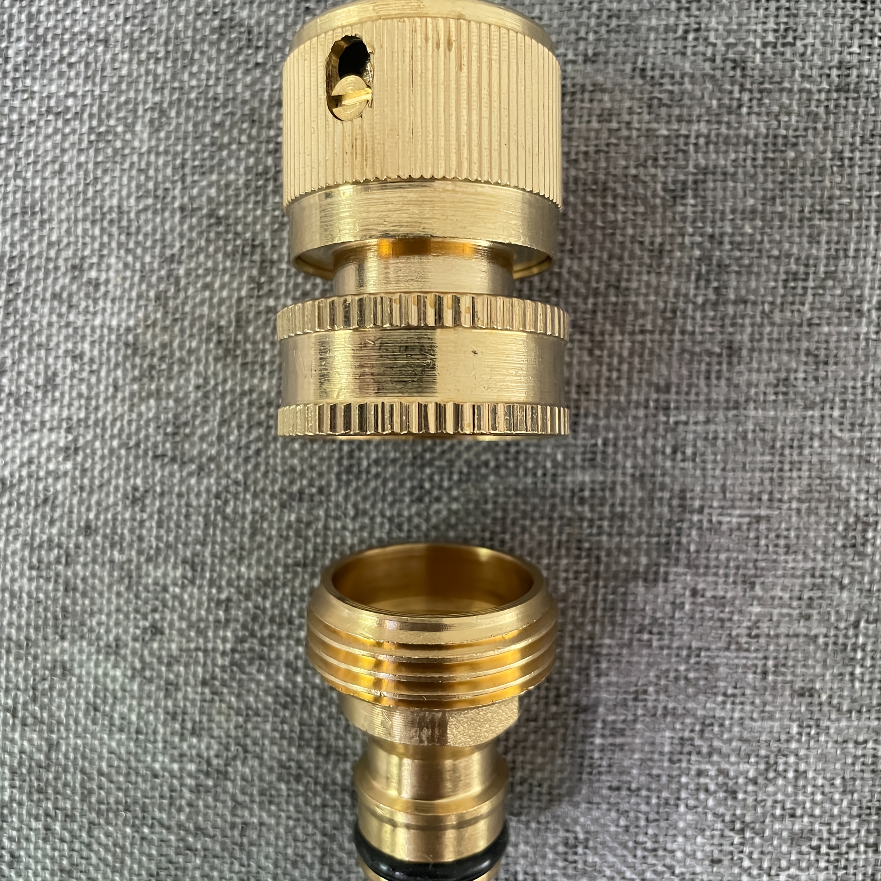 2pcs/set Garden Hose Quick Connectors, Solid Brass 3/4 Inch Thread Fittings Water Hose Male Female
