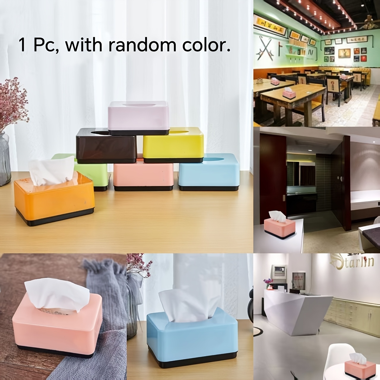 large rectangular tissue box dispenser durable plastic kitchen dining room organizer with   design 6 3 x 4 3 x 2 9 for   hotel use kitchen storage modern aesthetic   Product details 6