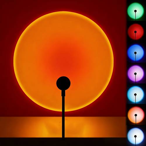 vibrant sunset lamps led projectors usb powered lights indoor festive decor ideal for walls and ceilings great for photography and backdrops adjustable in multiple colors night lights for bedrooms