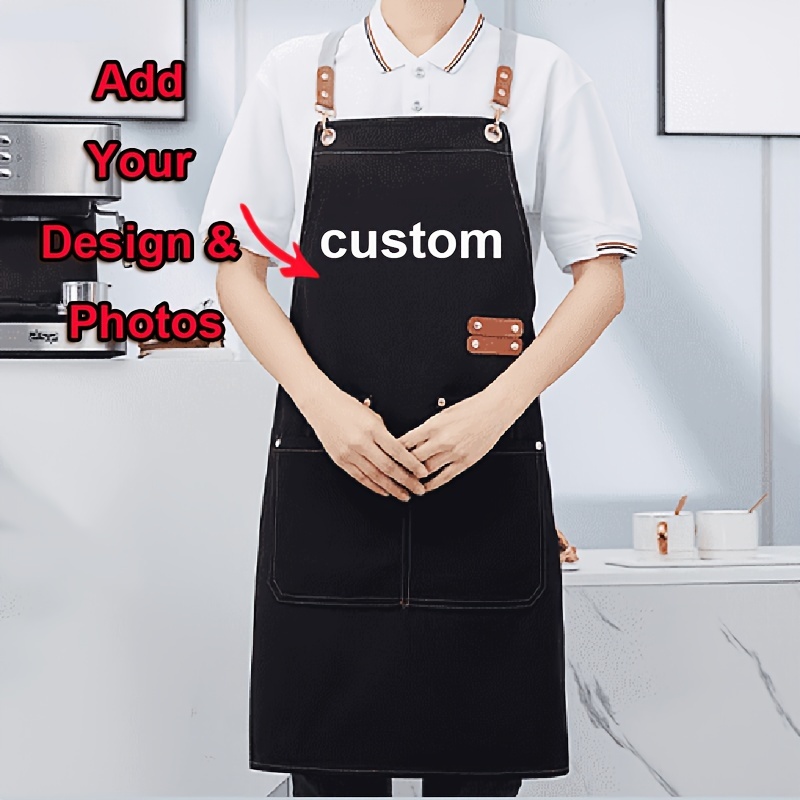 

Customizable Merry Christmas Canvas Apron - Adjustable, Cooking, Bbq & Parties, 30x27 Inches