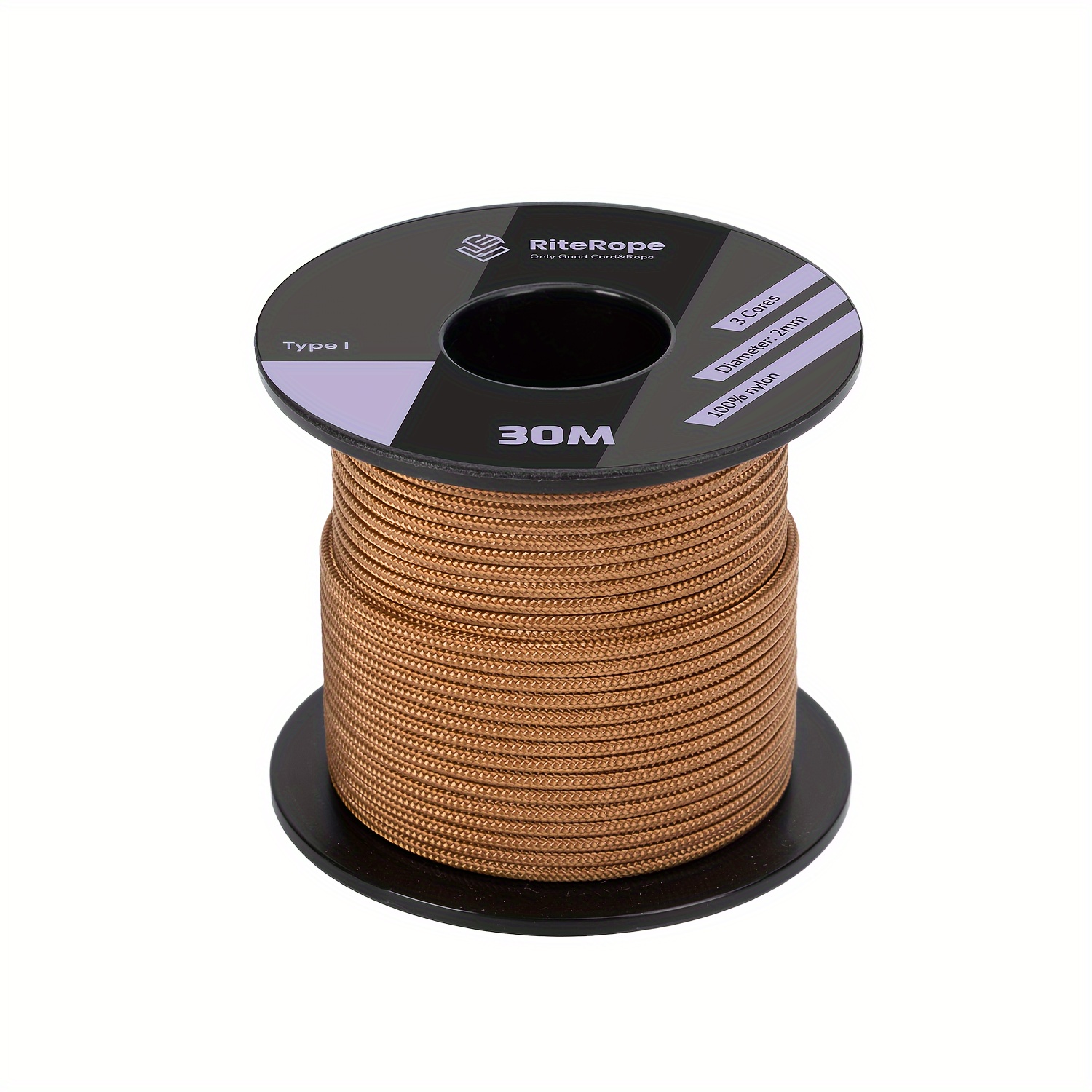 100% Nylon Rope, 30M Length, 2mm Thick for Outdoor Projects