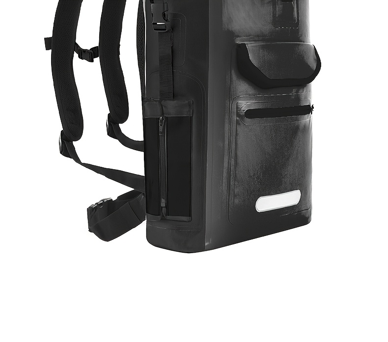 25L Tarpaulin Backpack with Reflective Strips, Convenient to Use, Front Zipper Pocket Backpack, Suitable for Hiking