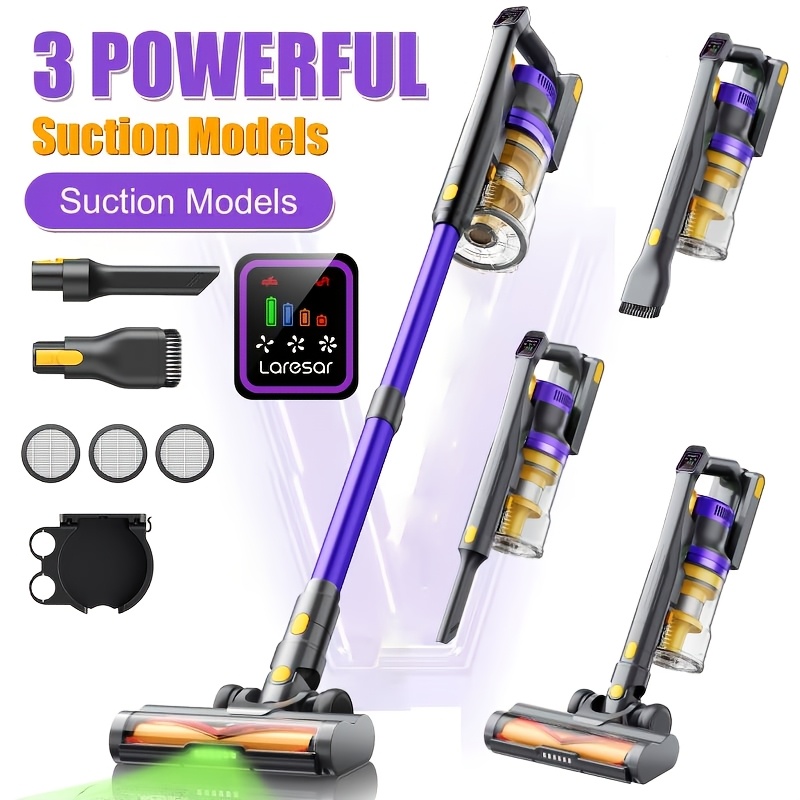 Image of Laresar X11 Handheld Cordless Vacuum Cleaner,super Power Suction,lightweight Vacuum Cleaner, Self-standing,60min, 65db,anti- Brush, Led , Suitable For , Carpet And Pet Hair Cleaning