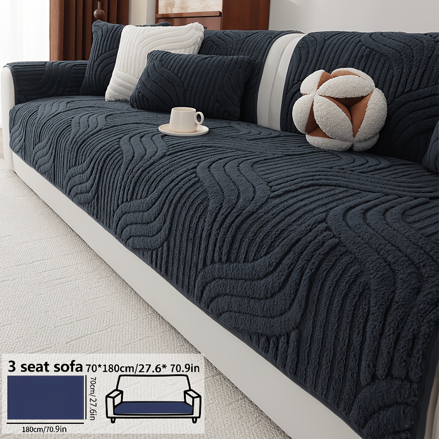 TEMU 1pc Sofa Seat Pad, Armrest Covers & Backrest Mats, Low-cost Sofa Renovation, & Clean, Pet Friendly With Exquisite Patterns, Sofa Protector To