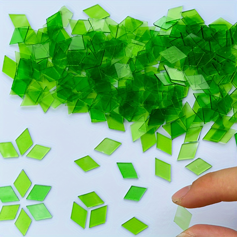 TEMU 208pcs/1 Pack de Verre Mosaïque, Projets Artistiques, Artisanat et Décorations Artistiques, Matériaux de Mosaïque de Lampe Turque - Éclats de