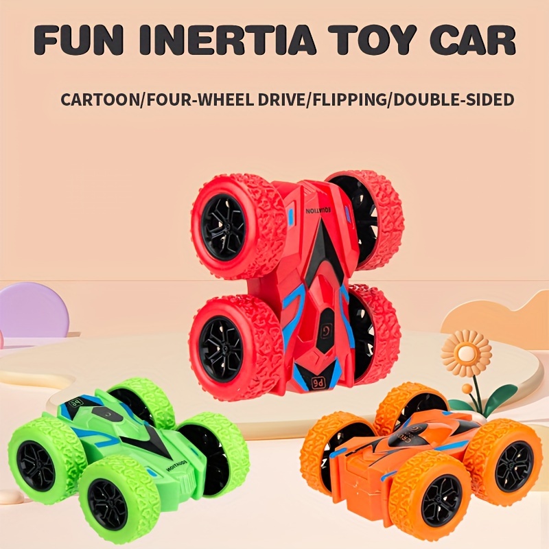 

4pcs/2pcs/1pc Double-sided Inertial Stunt Tumbling Toy Car Boys And Girls Toys, As Halloween Gift