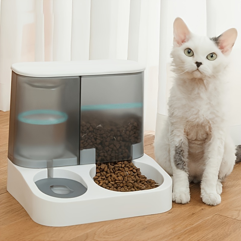 

2-in-1 Automatic Pet Feeder & Water Dispenser - 2.8l Large Capacity, Transparent Design For Cats And Dogs