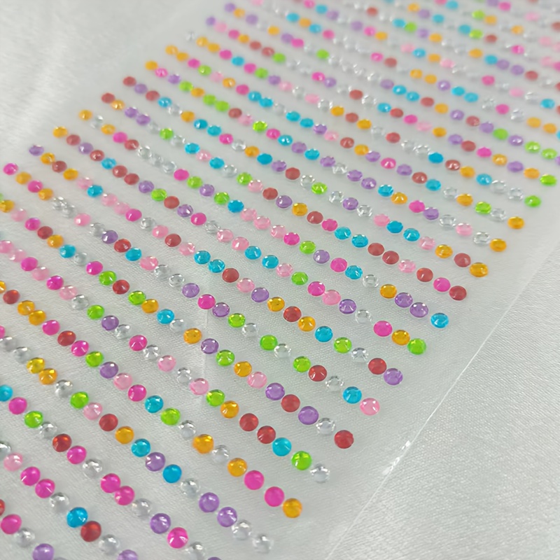 1040pcs/pack Of 3mm Self-adhesive Rhinestone Stickers, Sparkling Jewelry Appliqués Or Cosmetic Additions, Handicrafts