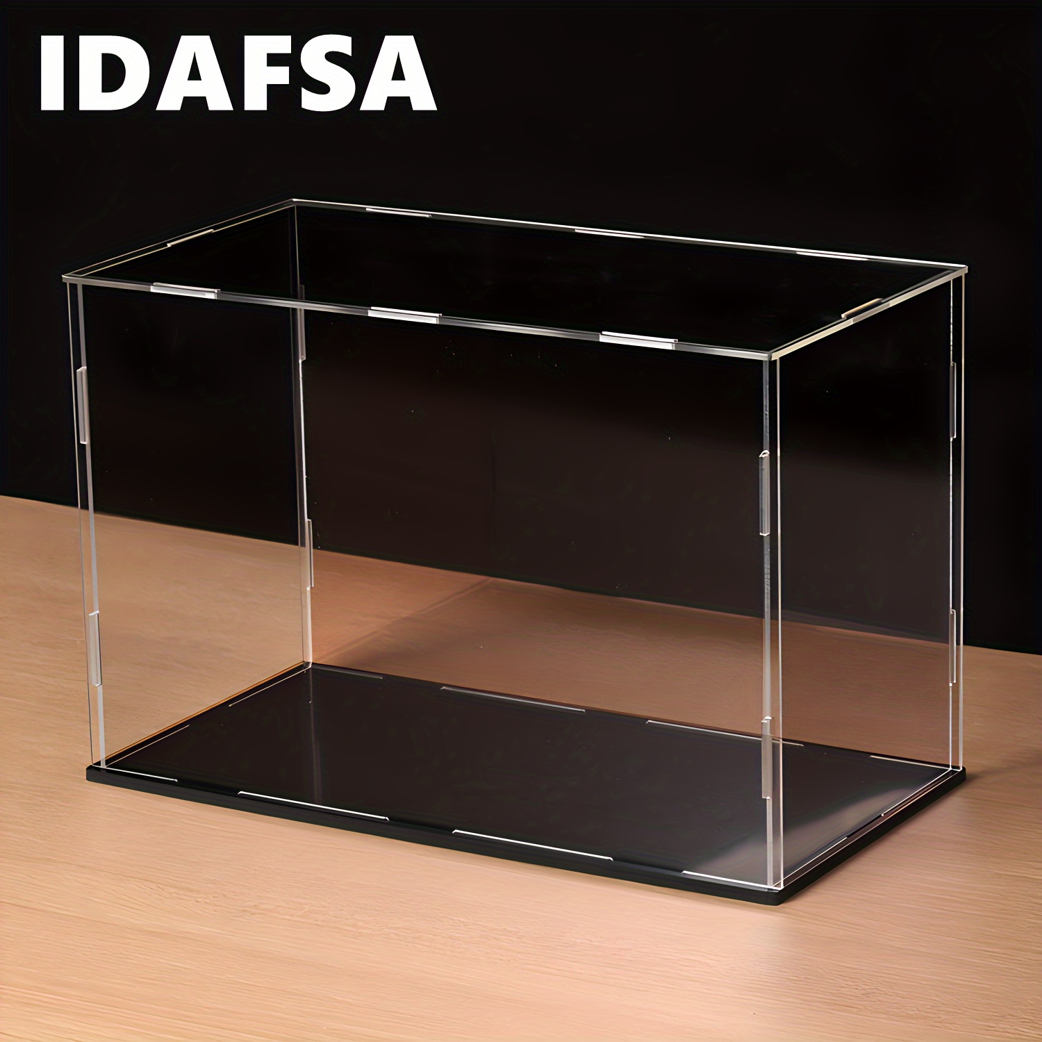 TEMU Elegant Acrylic Display Case With , 16-inch Height - Collectibles, Figurines & Building Blocks Storage