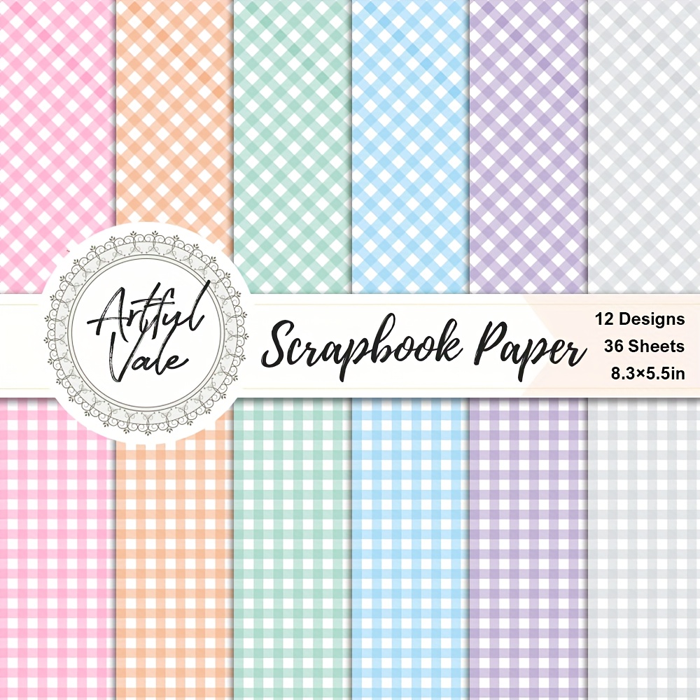 Image of 36 Sheets A5 Paper Kit - Decorative Craft Paper For Gift Packaging, Album Planning & Aesthetic Scrapbooking Supplies - Colorful Stripes