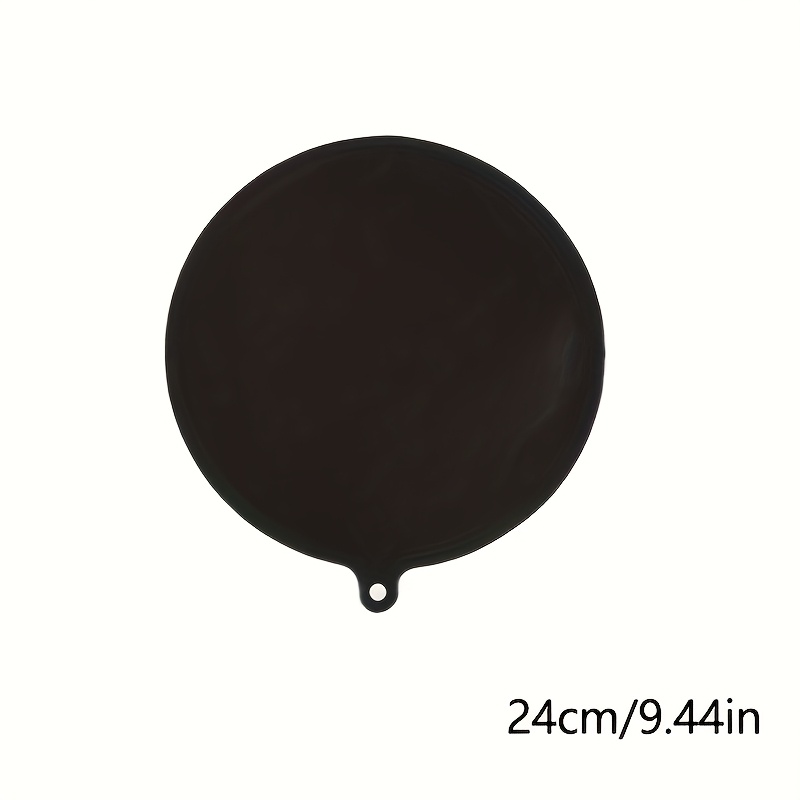 1st zwarte ronde inductiekookplaat branderverblijf - 0.4mm dik, hittebestendig, antislip, makkelijk schoon te maken, herbruikbare keuken olie spatbescherming met   handvatten, kunststof materiaal,   bescherming | moderne keukendecoratie | antislip ontwerp, fornuis beschermer