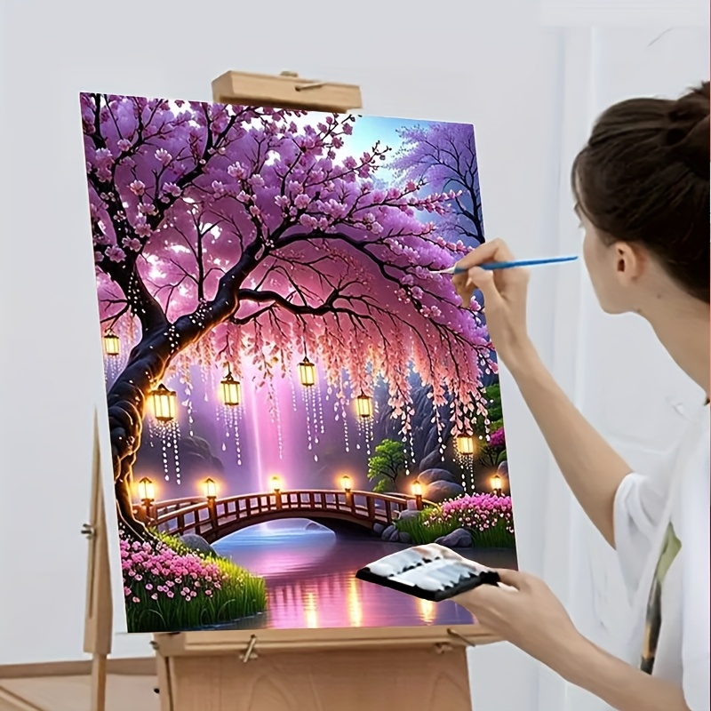 [professional Art Use] 1 Adult Beginner Digital Painting Kit, Art Gift, Paint By Numbers, Suitable For Beginners - Equipped With Acrylic Paint, Canvas
