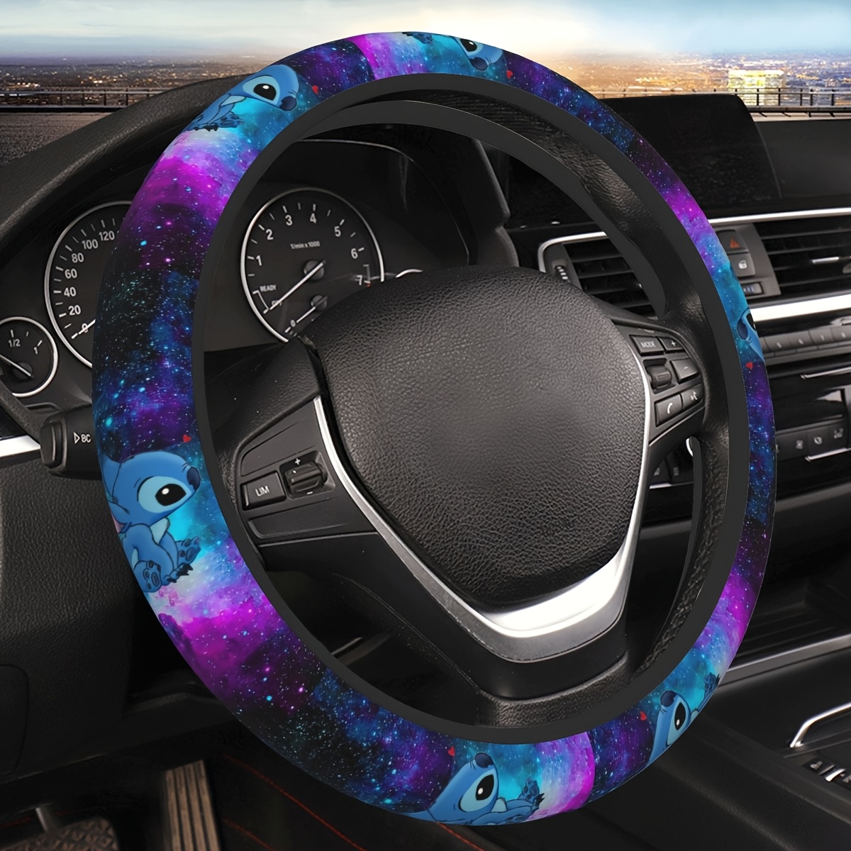 

Thickened Cartoon Monster Pattern Steering Wheel Cover For Women Men, Anime Car Accessories Decor, Universal 15 Inch Anti-slip Neoprene Auto Steering Wheel Covers Protector