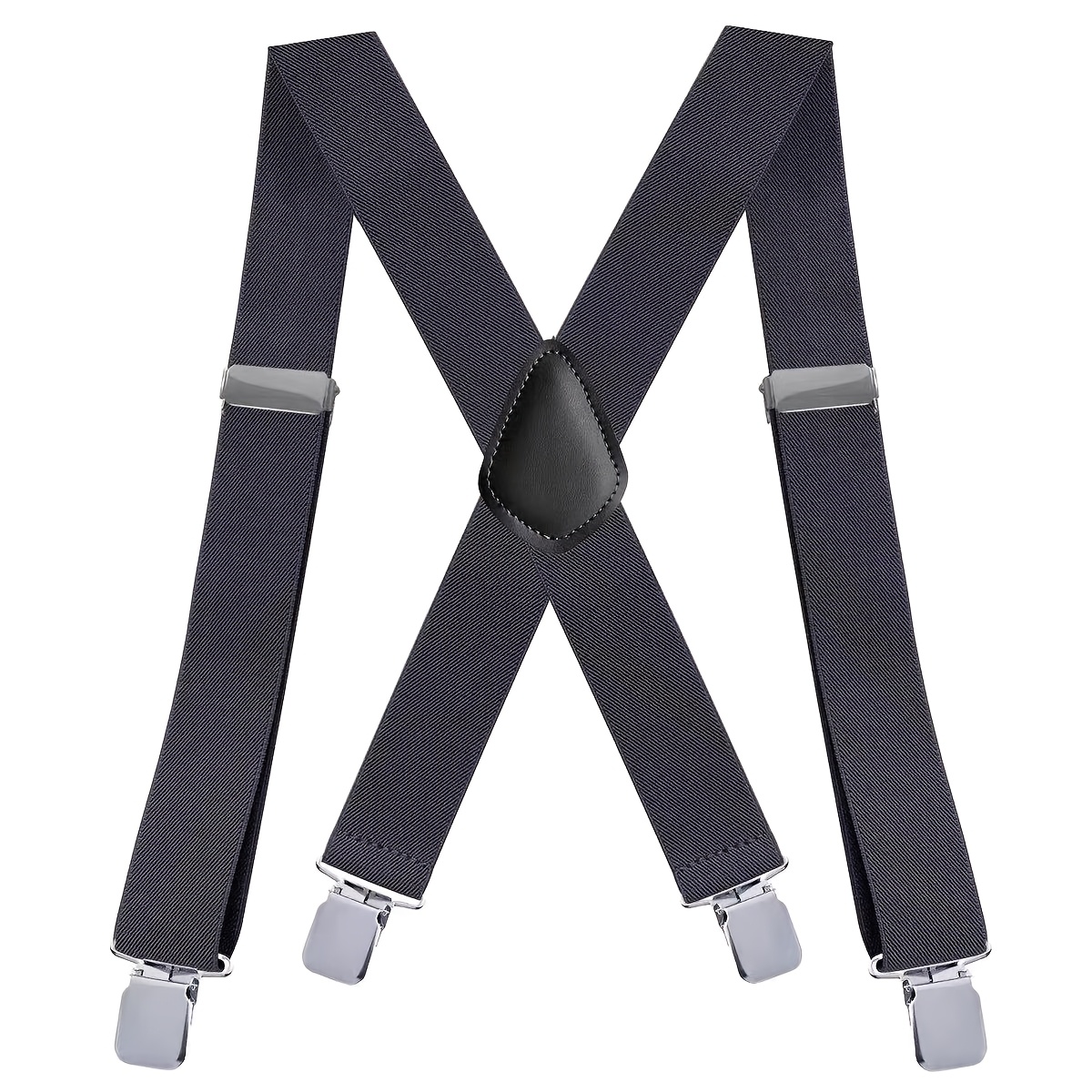 TEMU Men's Outdoor Sports Clip Suspenders Adjustable Elastic Suspenders