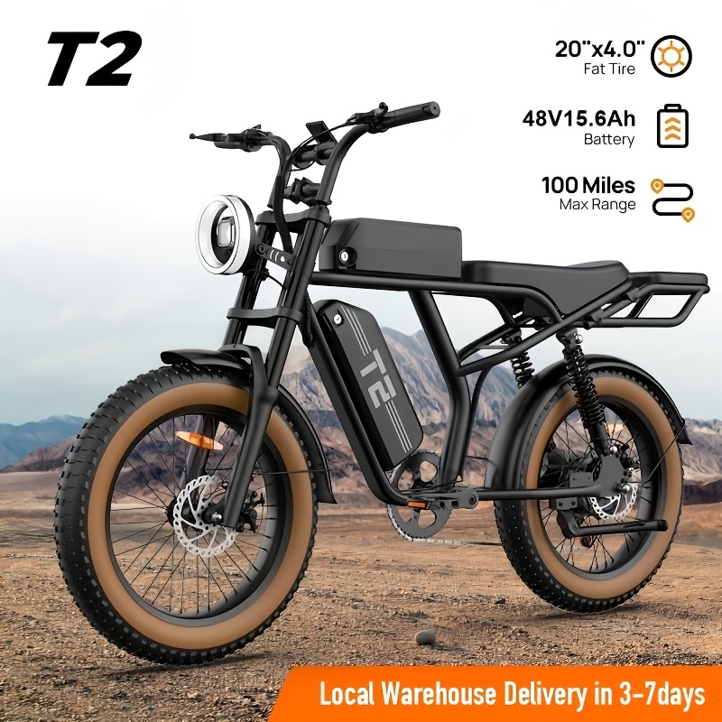 hot electric bike t2 electric mountain bike 500w 20mph motor - Temu