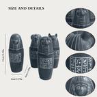 1 set of black egyptian statue set made of resin home decoration handmade painted crafts unique and meaningful collection scene arrangement sculpture