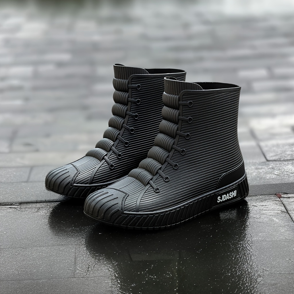 Women's short rain shoes, fishing boots, fishing shoes, indoor and outdoor  rainy season shoes, integrated water shoes, wear-resistant and fashionable