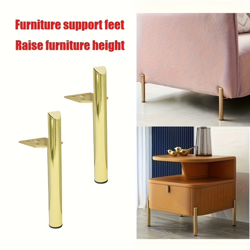 4pcs Furniture Hardware Metal Furniture Legs * Coffee Table Kitchen  Bathroom Cabinet Cupboard Sofa Feet Table Legs Golden