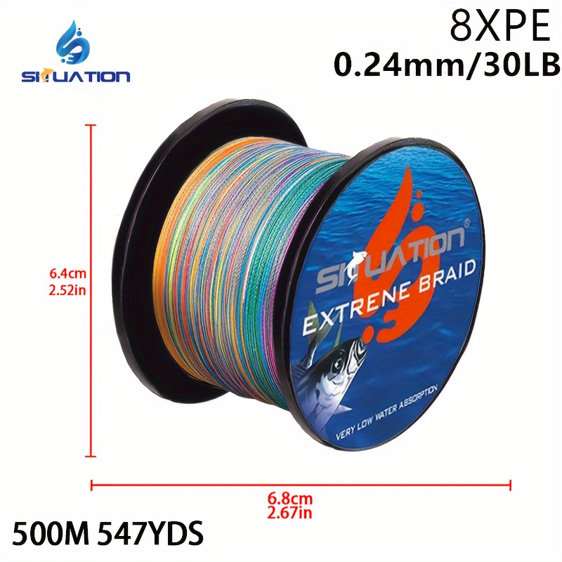 Image of 8 Braided 8xpe Line 500m/548yds/1640ft Ultra-strong Tensile Strength Heavy-duty Braided Fishing Line For Lure Fishing