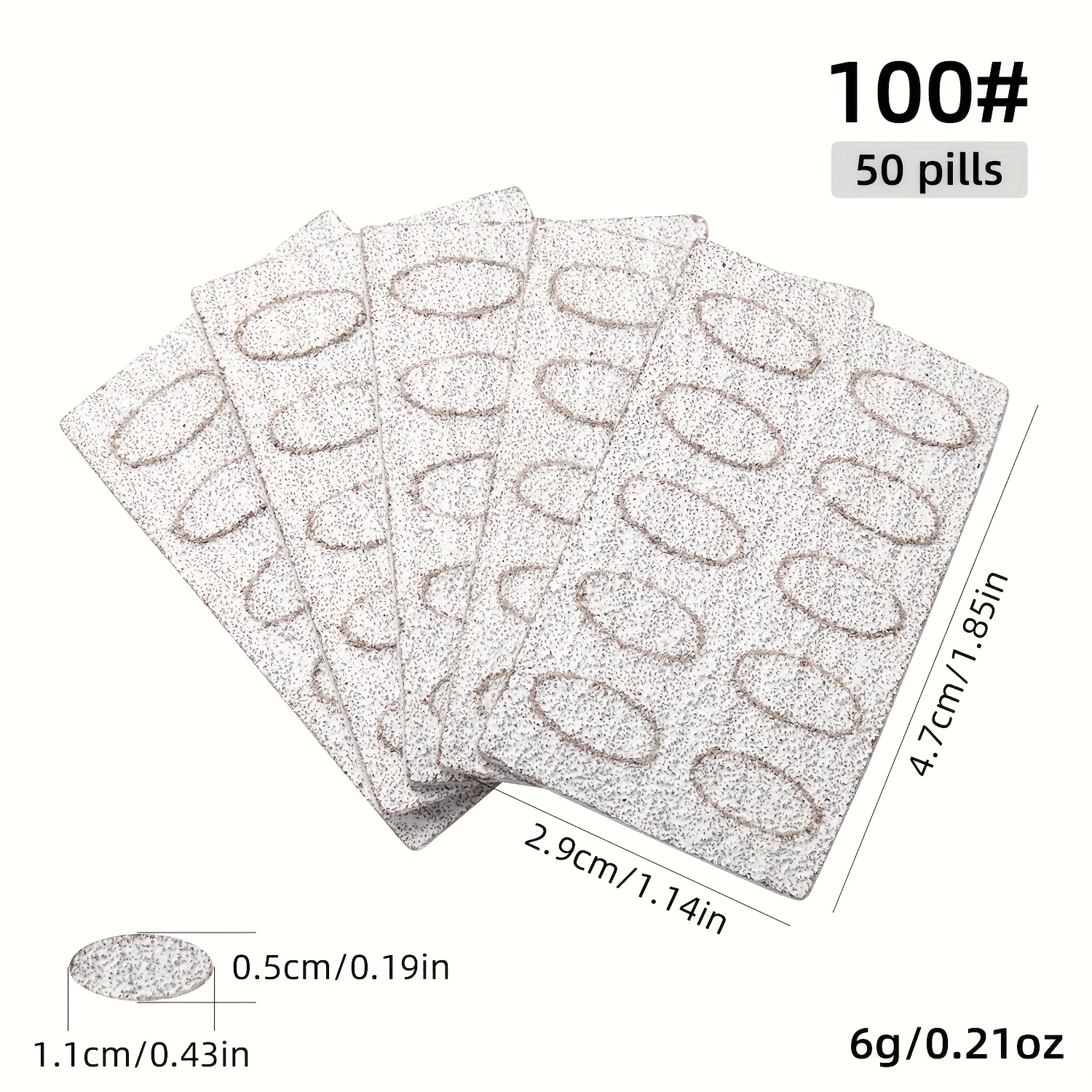 Disposable Nail Buffing Blocks, Self-Adhesive Sanding Sheets