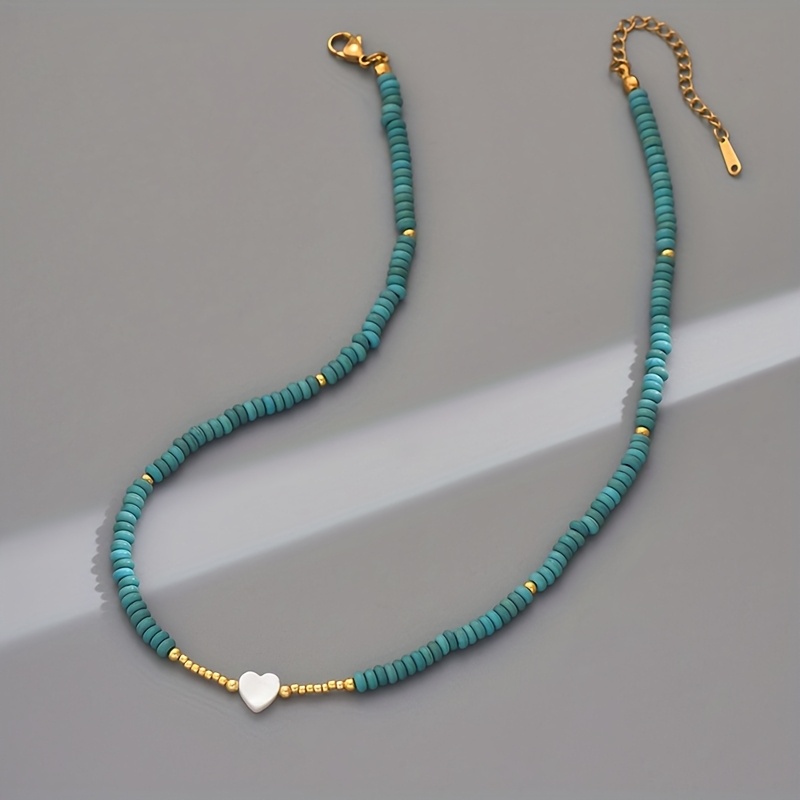Trendy Creative Beaded Heart Necklace For Women