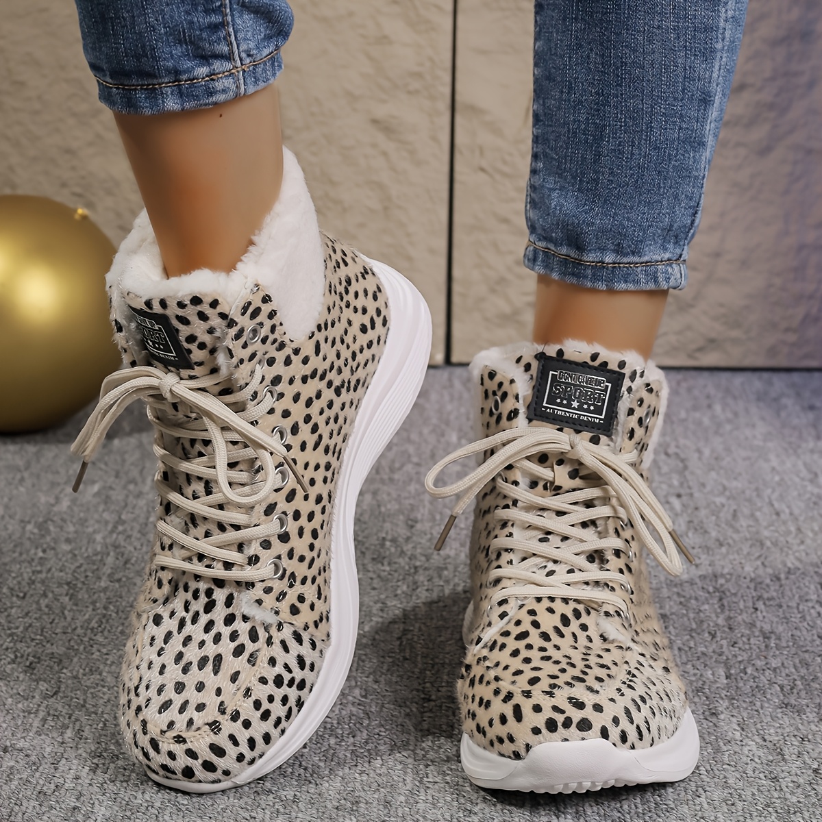 Moda Botines Estampado Leopardo Botines Moda Primaveral Mujer