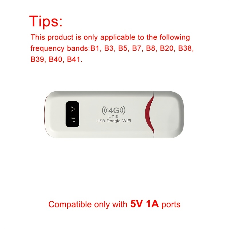 4g lte olåst usb wifi dongel - 150mbps   multi-band portabelt hotspot (b1/b3/b5/b7/b8/b20/b38/b39/b40/b41) | plug and play för windows/ /  -   för bil/hem/kontor/  och julklappar