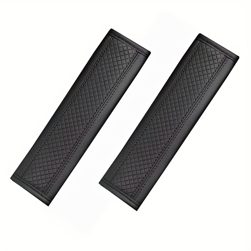Image of 2pcs Car Pu Seat Belt Safety Belt Shoulder Cover Soft Breathable Protection Seat Belt Padding Pad Auto Interior Additions