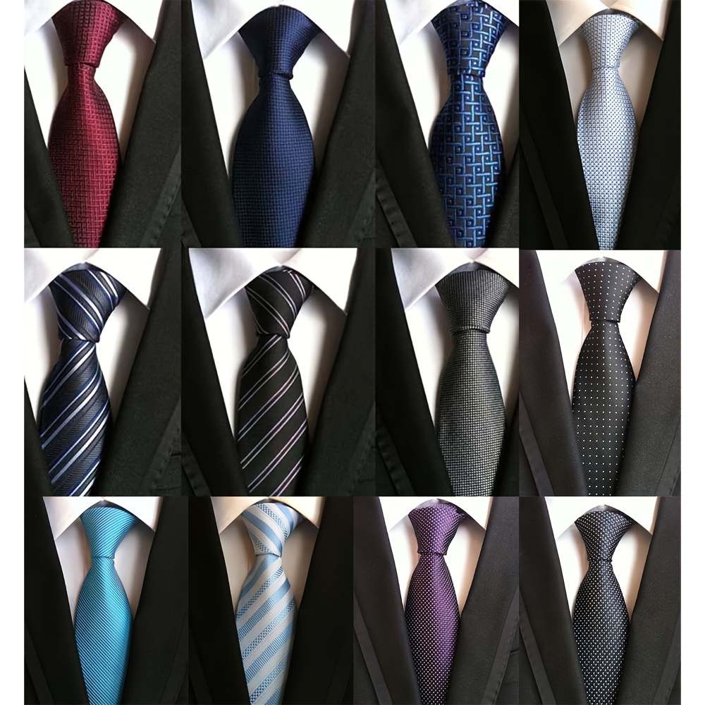 

Lot 12pcs Classic Men's Tie Woven Jacquard Neck Ties