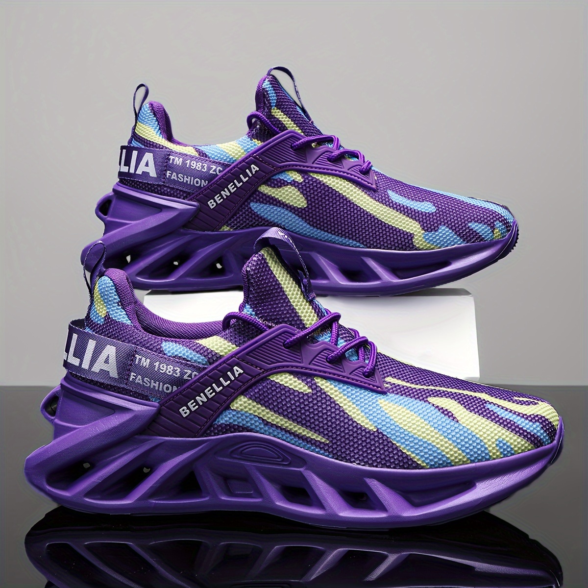 breathable running shoes lightweight camouflage sneakers eva sole fabric lining fitness casual all season