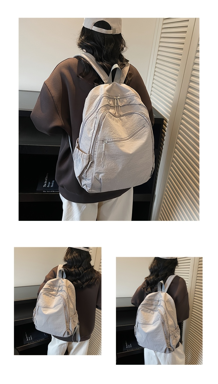 Leichter Damen Rucksack Aus Nylon Mit Laptopfach Für Die Reise_voghion.com
