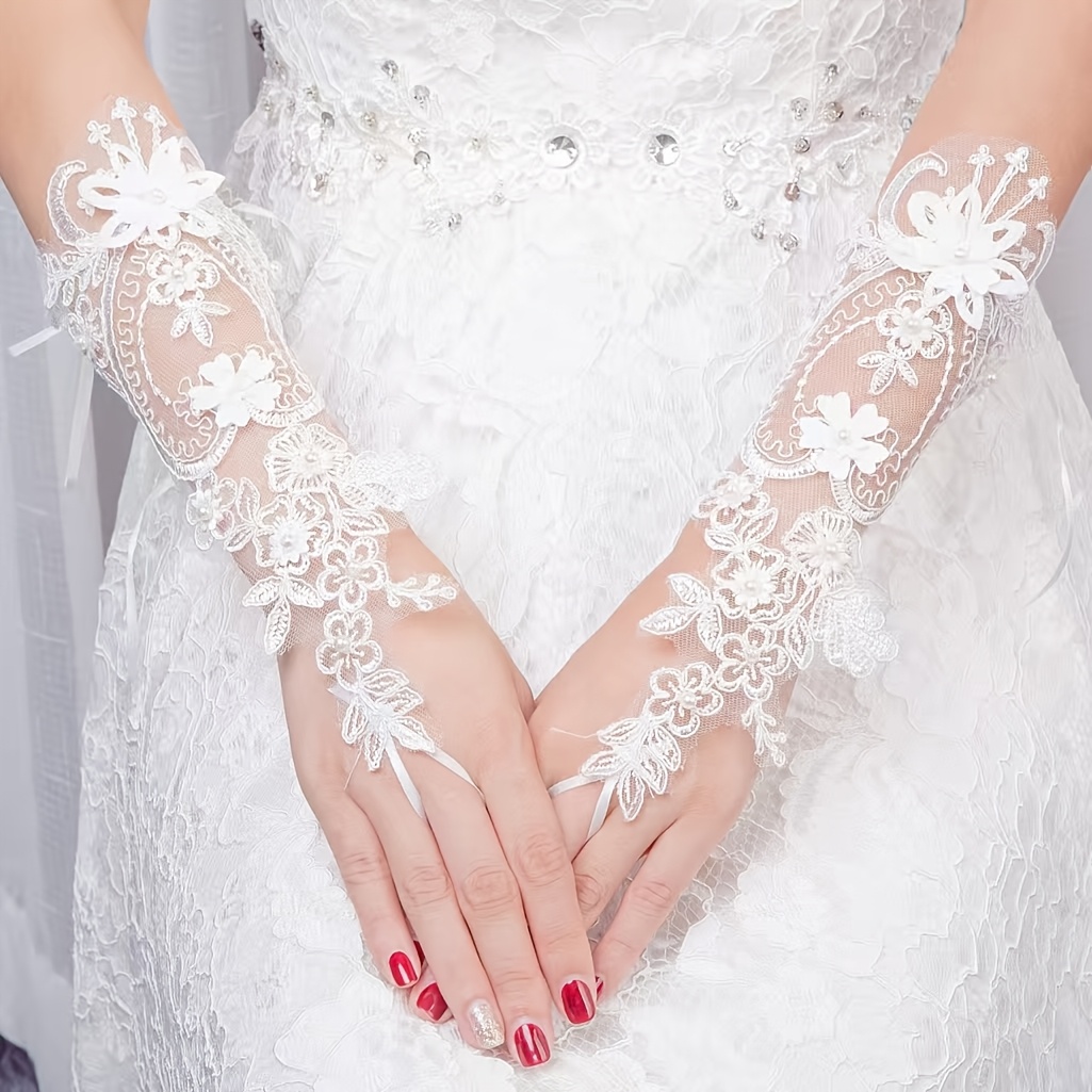 E-shop Braut Hochzeit Fingerhandschuhe Spitze Hochzeitskleid Zubehör