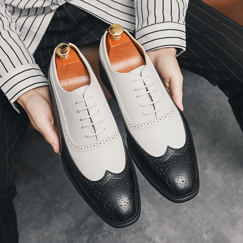 mens classic low top oxfords solid color lace dress shoes - Temu United  Arab Emirates