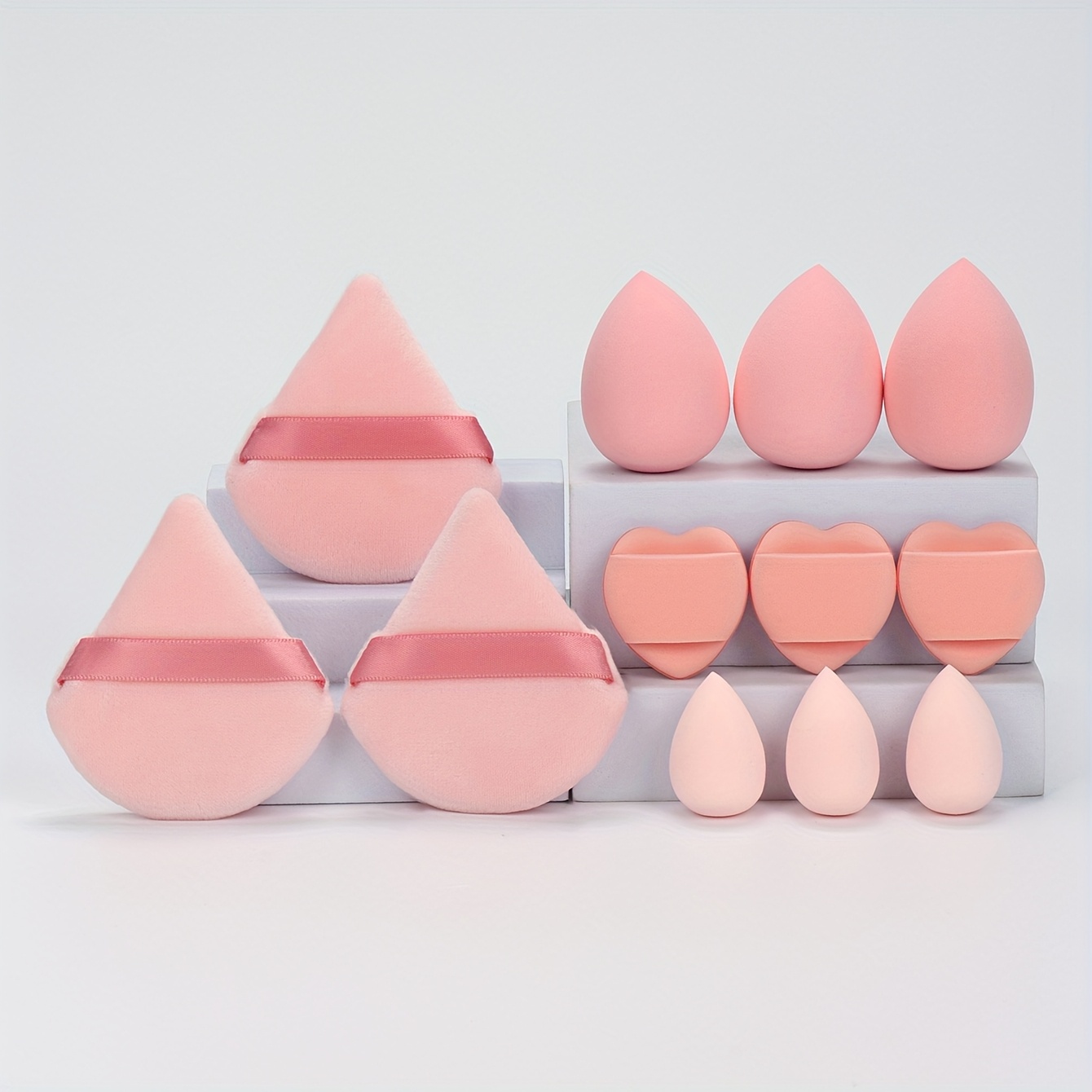 12pcs Multi-Colored Makeup Sponge Set for Blending