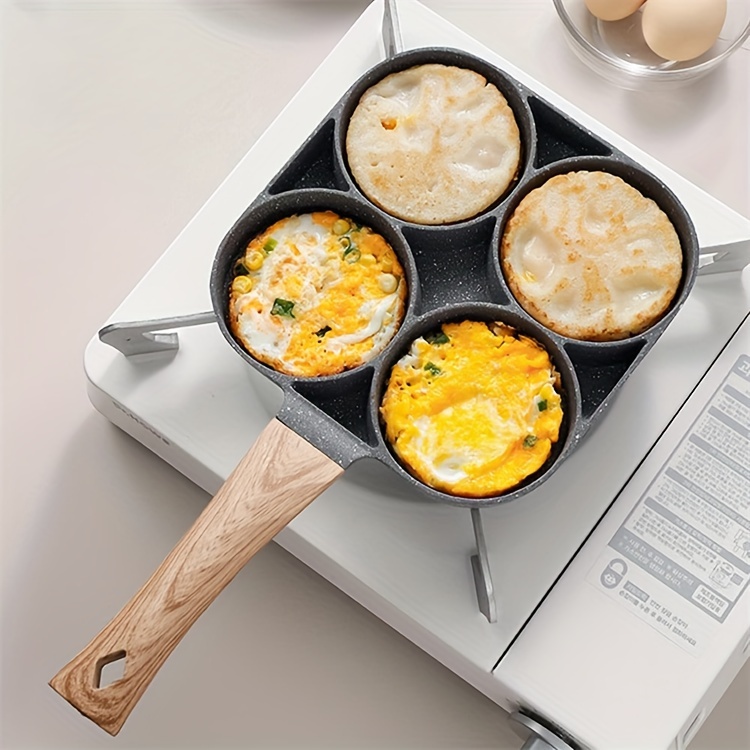 versatile non stick frying pan with 4 sections   dumplings   breakfast induction compatible details 4