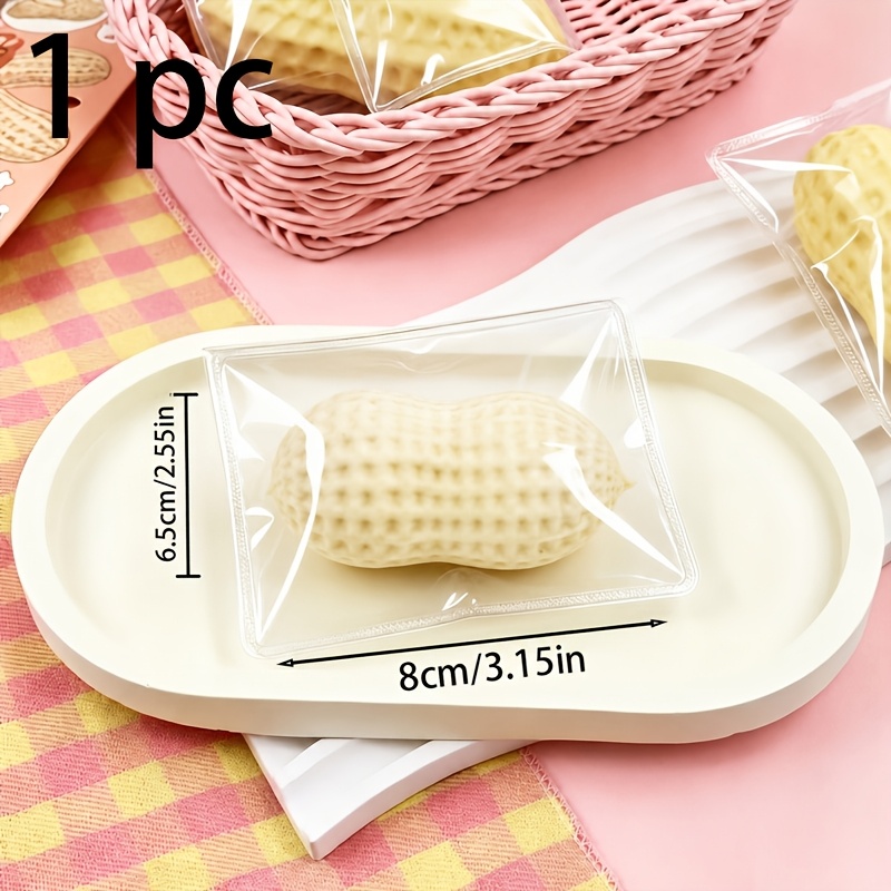 Image of 1pc Popular Relax Squeezing Toy, New Large-sized Peanut Squeezing Fun, Simulated Peanut Squeezing Toy. For Birthday Gifts, With Slow Rebound, Soft And Stretchable, Fun Party Gift Squeezing Toy, Yellow