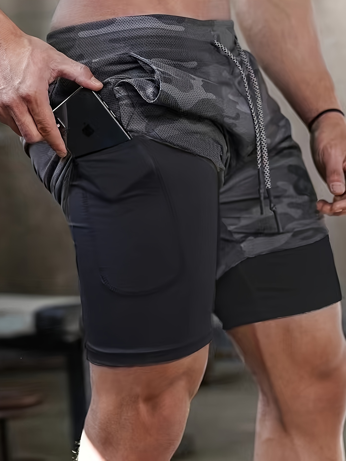 Men'S Summer Sports Shorts for Running, Marathons, Sprints, American Fitness, And Squats, Featuring a Lining for Vacation And Leisure Activities