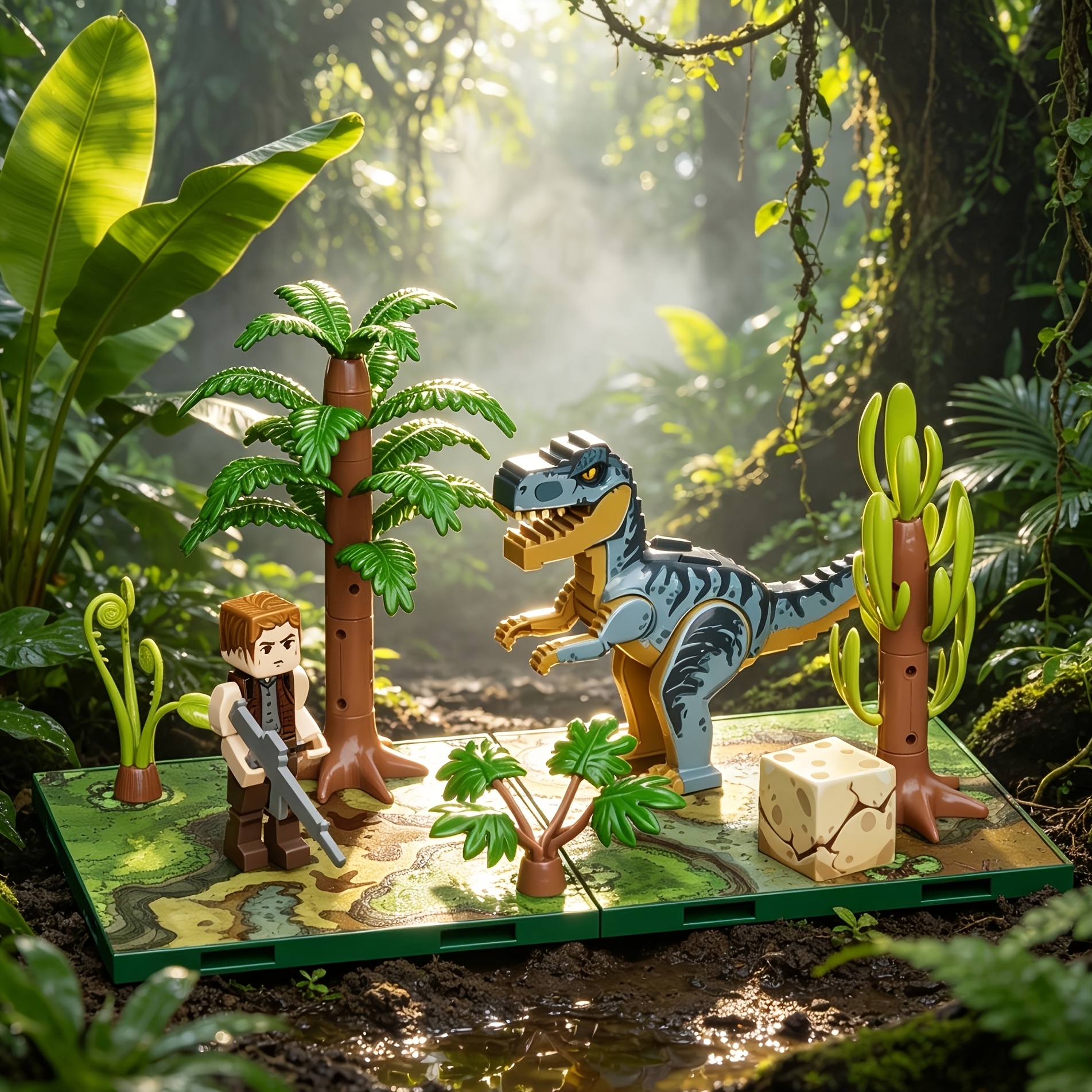 Dinosaur Building Block Set, Large Long-Neck Dinosaur Model