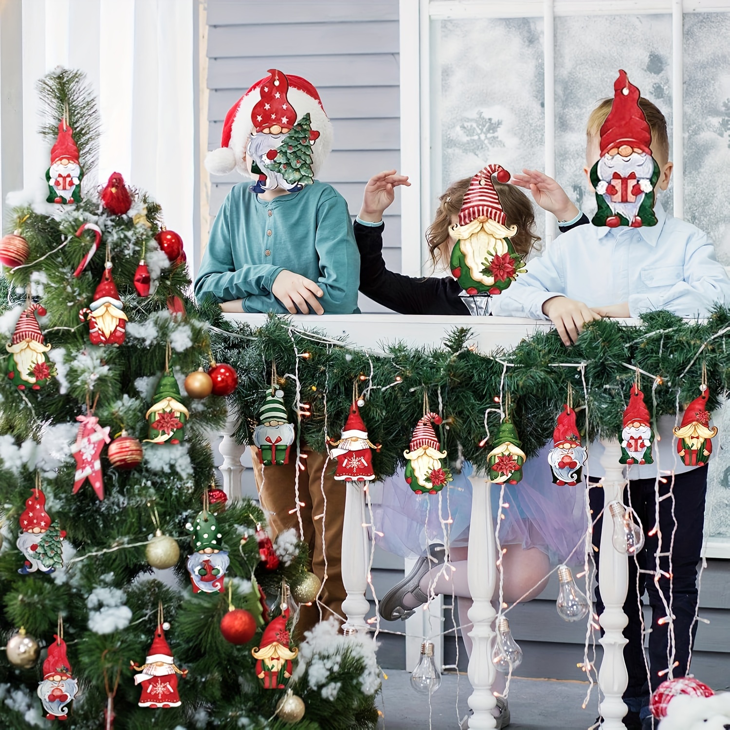 30 pack gnomi in legno decorazioni natalizie figure Temu Italy