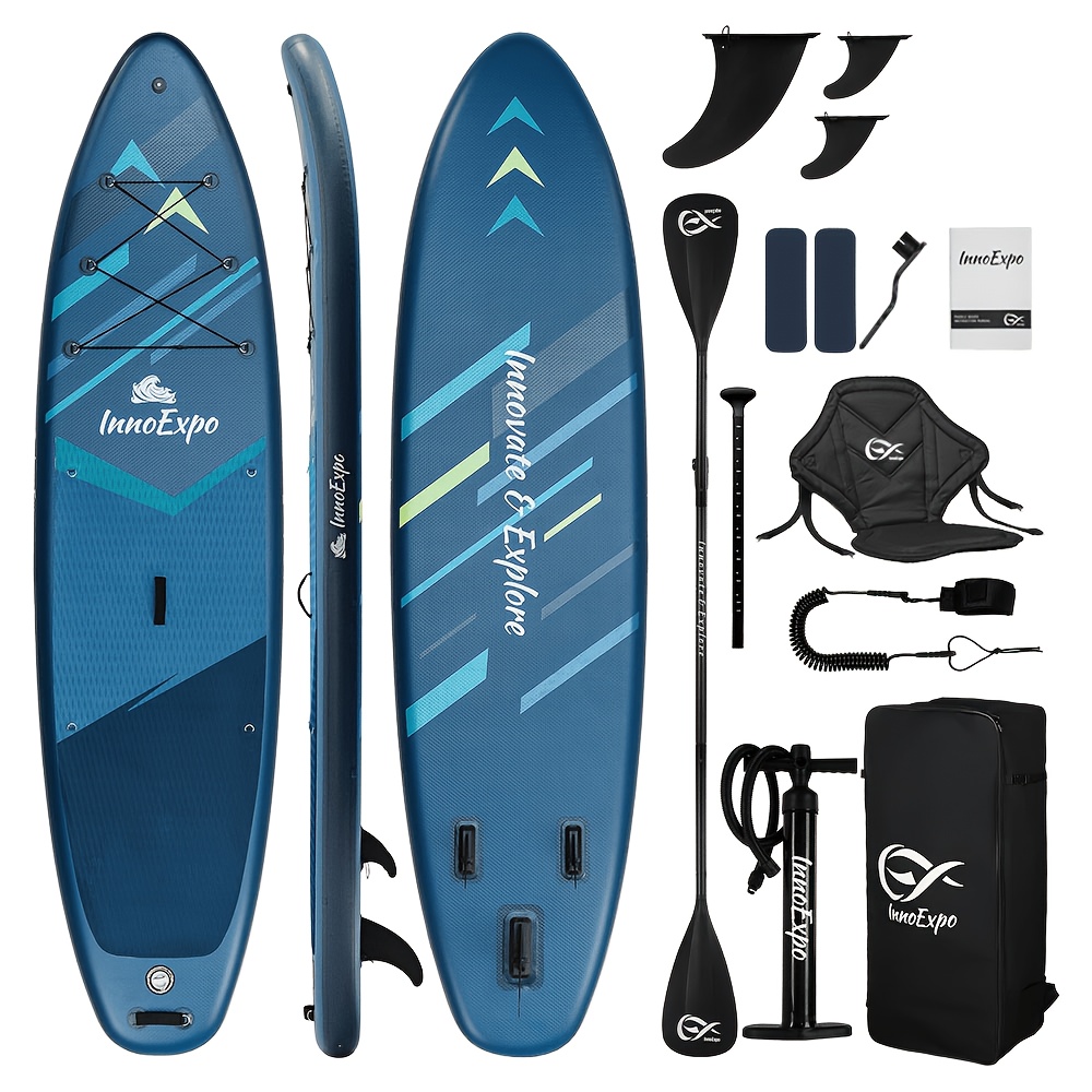TEMU Paddleboard gonfiabile con , 3,5 m (11,6 ft), blu navy e , portata aumentata 230 kg, set da surf per famiglie con animali domestici, per ed