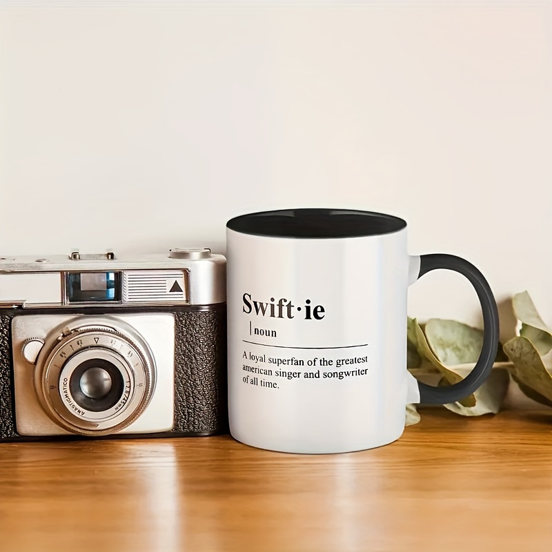 

1 Piece, Swiftie Coffee Cup, Suitable For Contemporary Music, Ladies Musician Tea Cup, Music Enthusiast Gift (black 11 Oz)