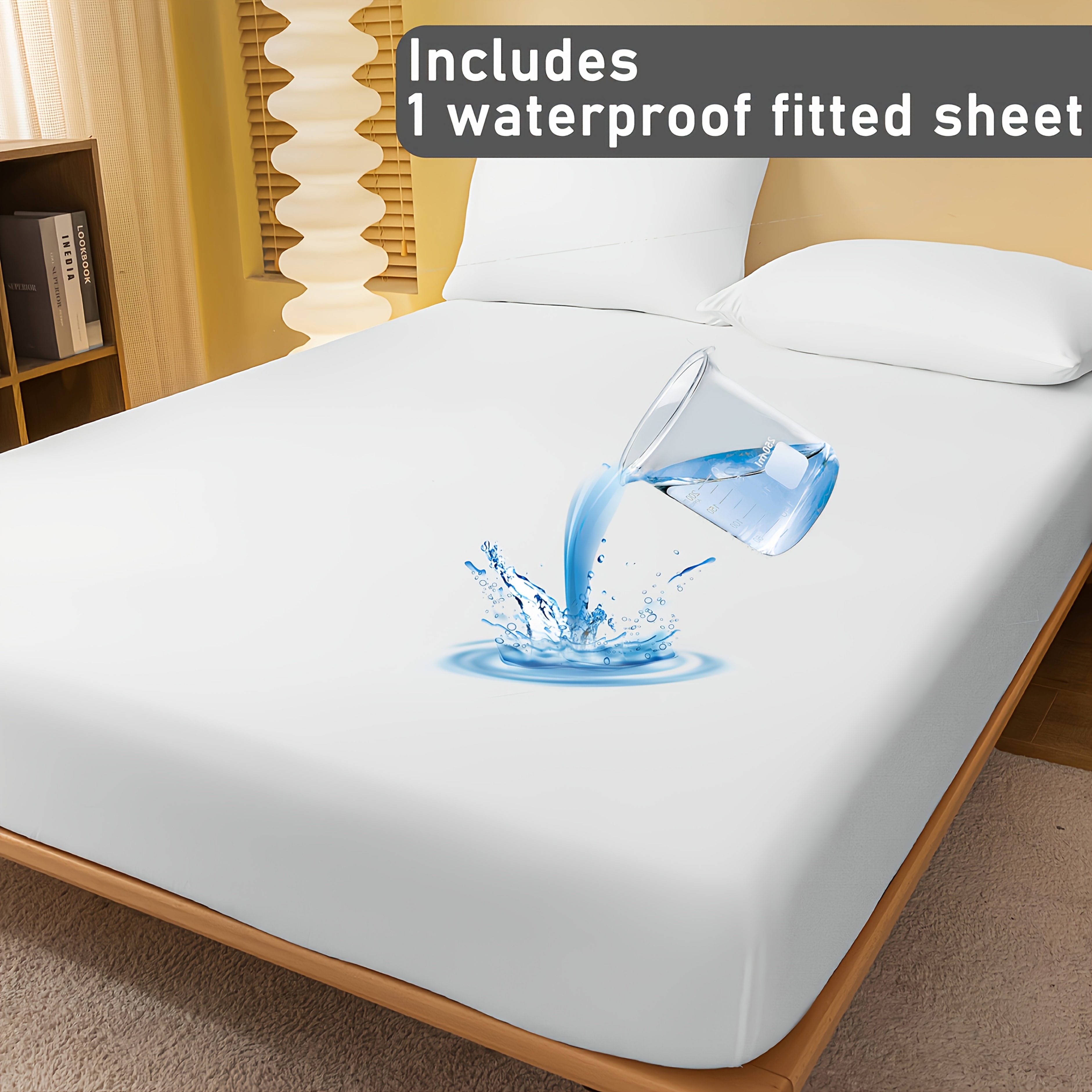 Ein wasserdichter Matratzenbezug, weich, bequem und atmungsaktiv. Dieser vielseitige Schutz ist geeignet für Schlafzimmer, Gästezimmer, Apartments und Schulen und kann das ganze Jahr über verwendet werden.