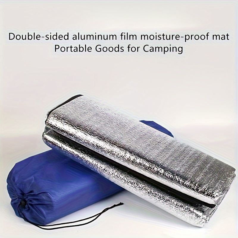 

Waffle Weave Aluminized Fiber Mat For Camping - All , Stain Resistant, Moisture-proof, Machine Washable, Uncharged Aluminum Foil Sleeping Pad