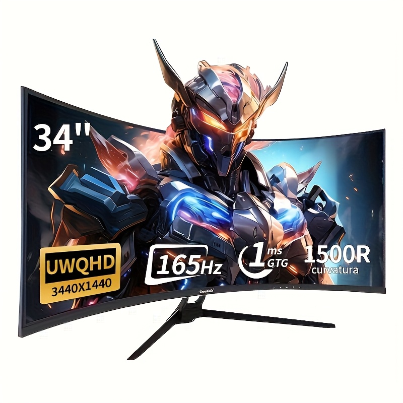   34 inch     monitor 165hz wqhd 1440p   1ms hdr 400 2x hdtv 2x displayport 1 4   tilt height adjustable black